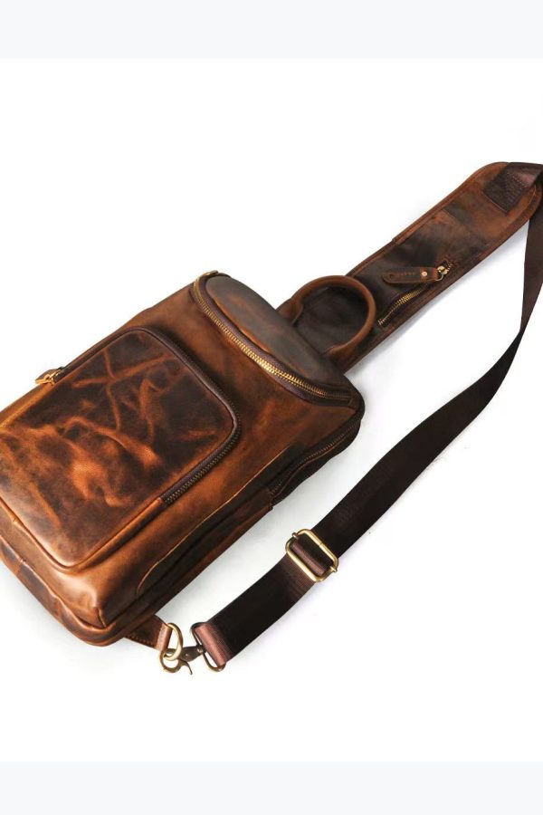 Fashionable Boutique Cowhide Versatile Chest Bag