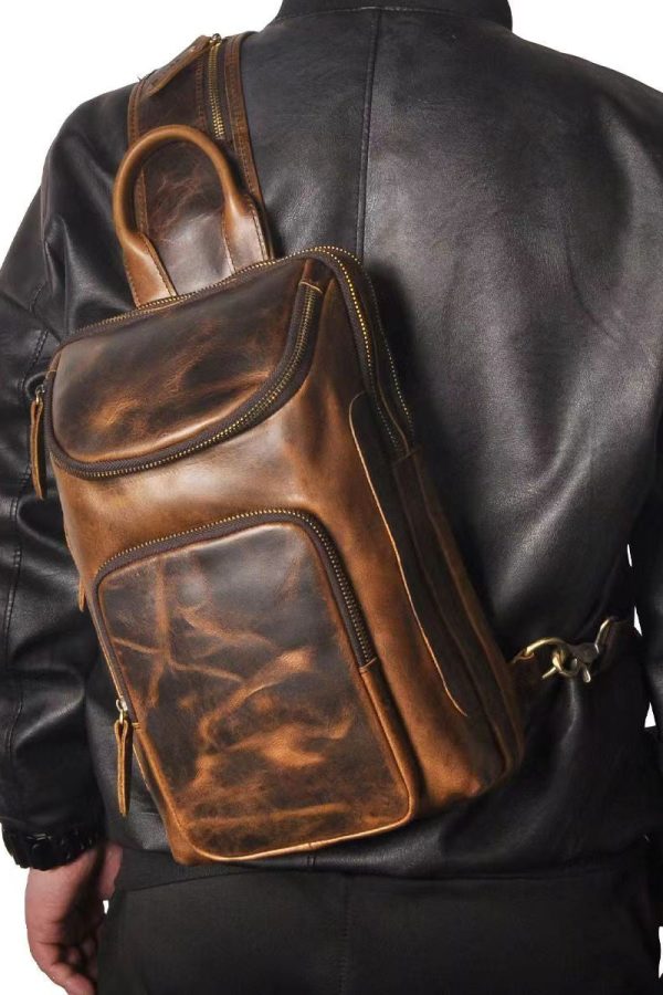 Fashionable Boutique Cowhide Versatile Chest Bag