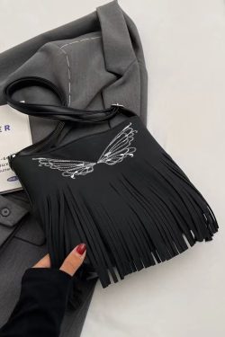 Fashionable New Suede Butterfly Tassel Versatile Messenger Bag