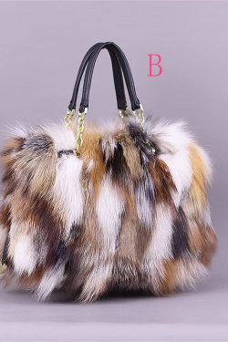 Fashionable Versatile Fuzzy Fur Fluffy Tote Handbag