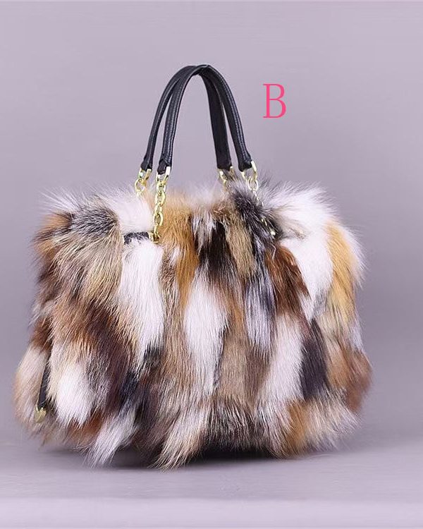 Fashionable Versatile Fuzzy Fur Fluffy Tote Handbag