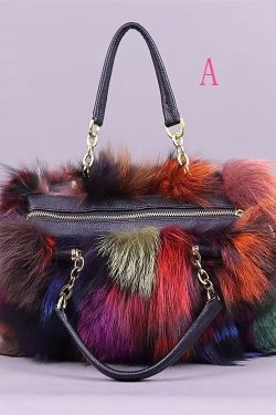 Fashionable Versatile Fuzzy Fur Fluffy Tote Handbag