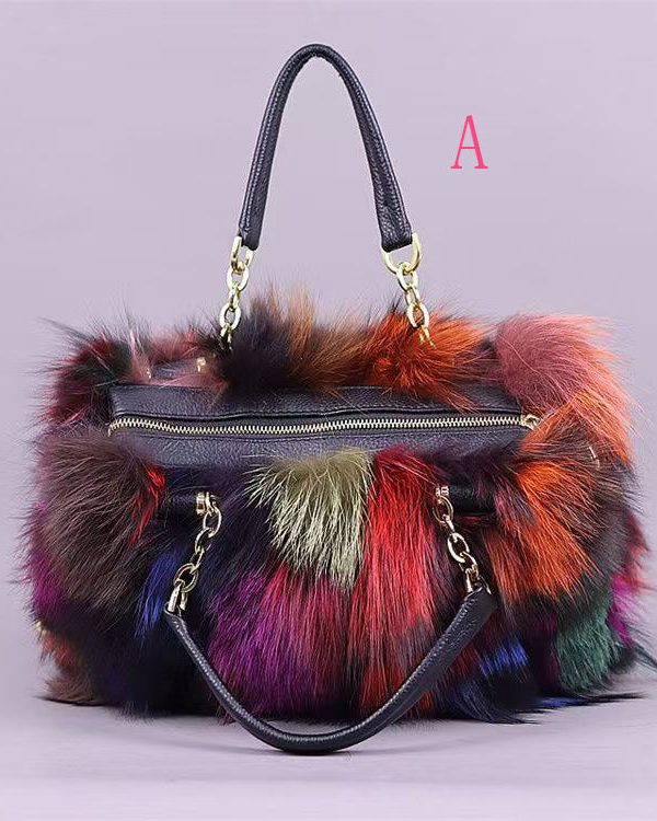 Fashionable Versatile Fuzzy Fur Fluffy Tote Handbag