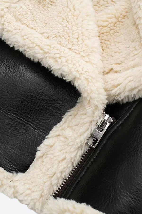 Faux Fur Lined Biker Jacket