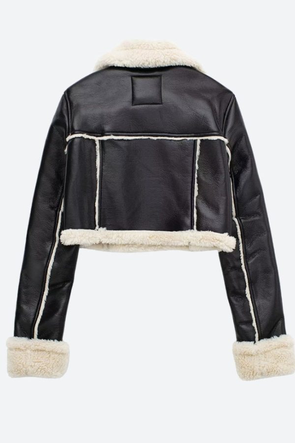 Faux Fur Lined Biker Jacket