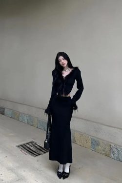 Faux Fur Trim Cardigan