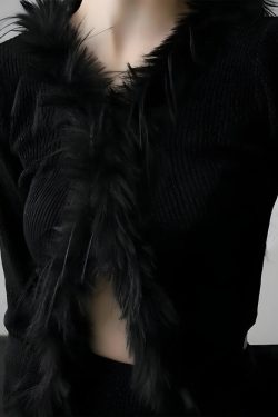 Faux Fur Trim Cardigan