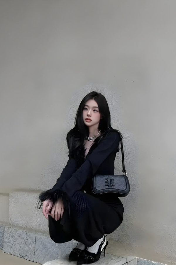 Faux Fur Trim Cardigan