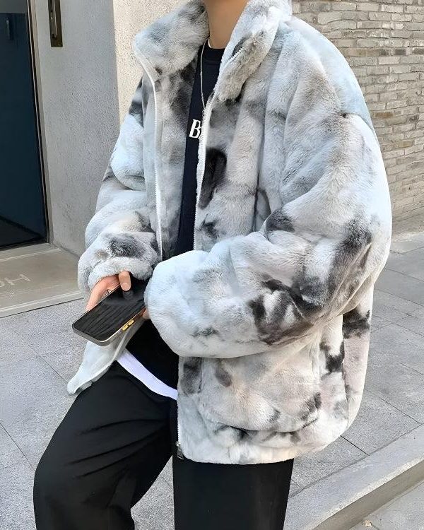 Faux Fur Zip-Up Teddy Jacket