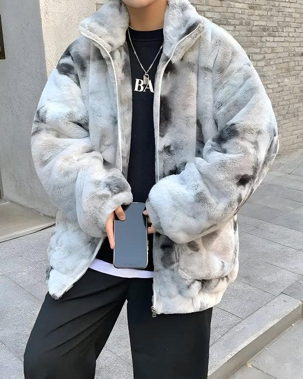 Faux Fur Zip-Up Teddy Jacket