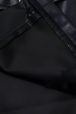 Faux Leather Cropped Jacket