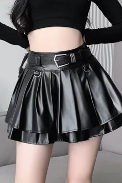 Faux Leather Mini Skort