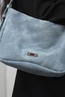 Fine Black Canvas Patchwork Faux Leather Messenger Bag