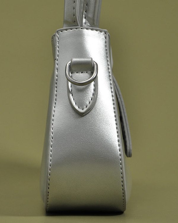 Fine Black Solid Durable Faux Leather Hobo Bag