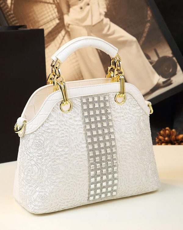 Fine Black Solid Durable Faux Leather Tote Handbag