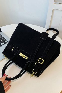 Fine Brown Suede Women Large Capacity Tote Handbag