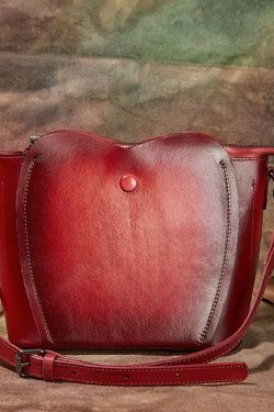 Fine Purple Rub color Paitings Calf Leather Messenger Bag