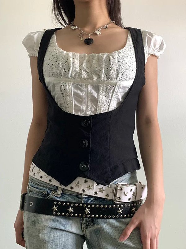 Fitted Button Up Vest