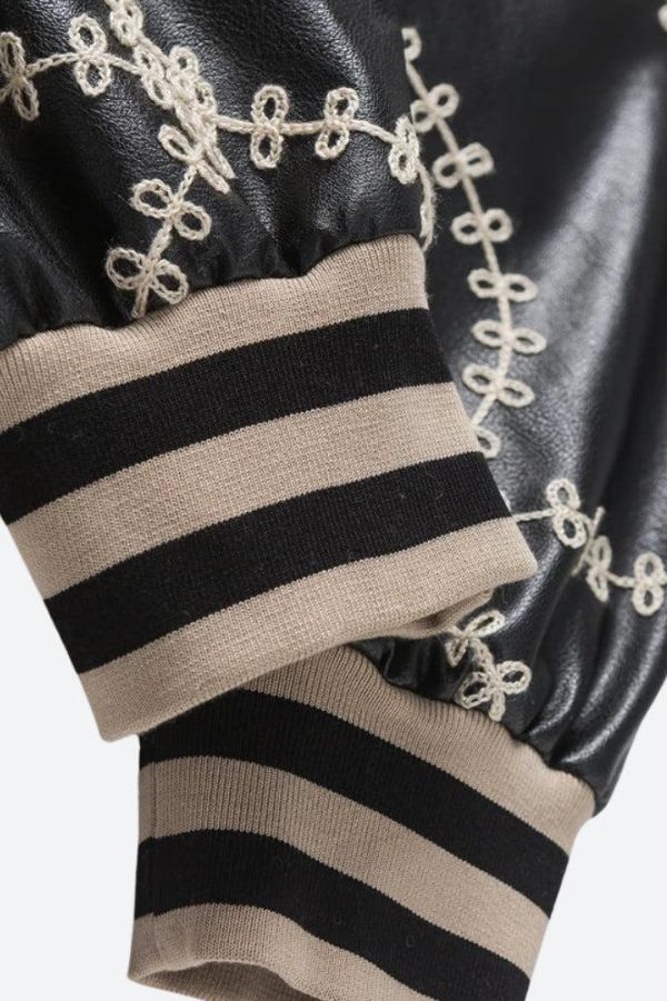 Floral Embroidered Bomber Jacket