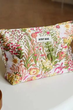 Floral Embroidered Makeup Bag