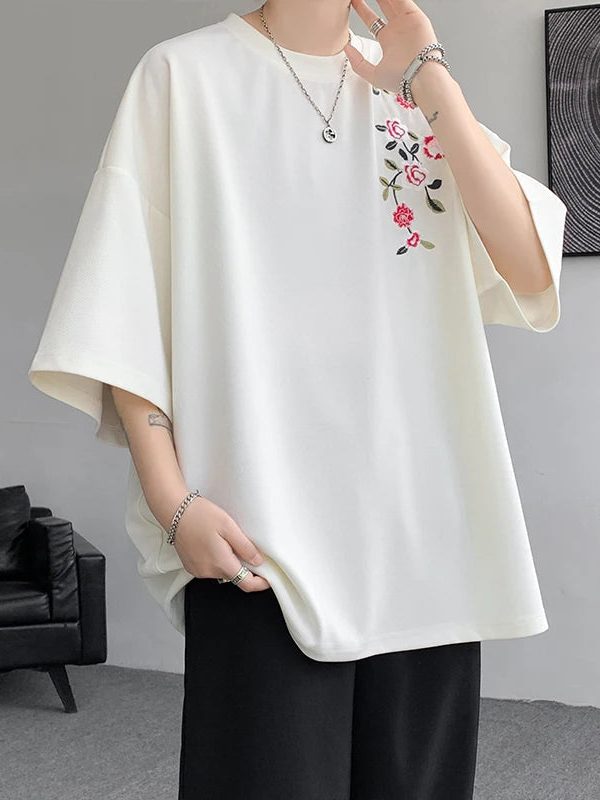 Floral Embroidered Tee