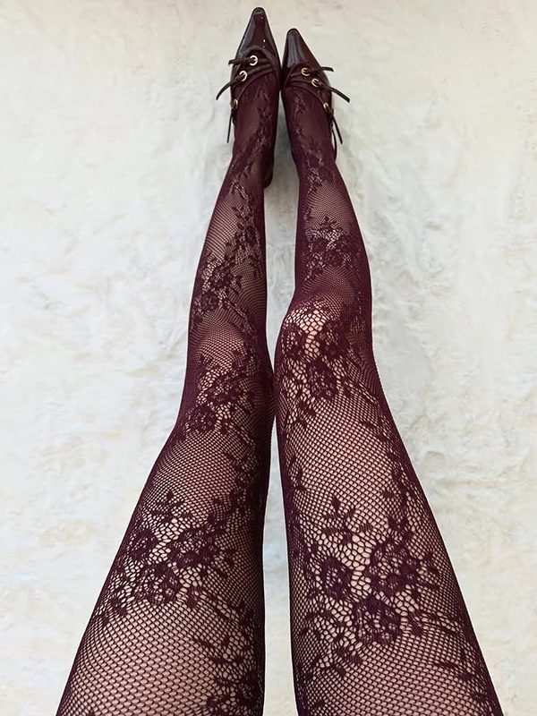 Floral Lace Sheer Tights