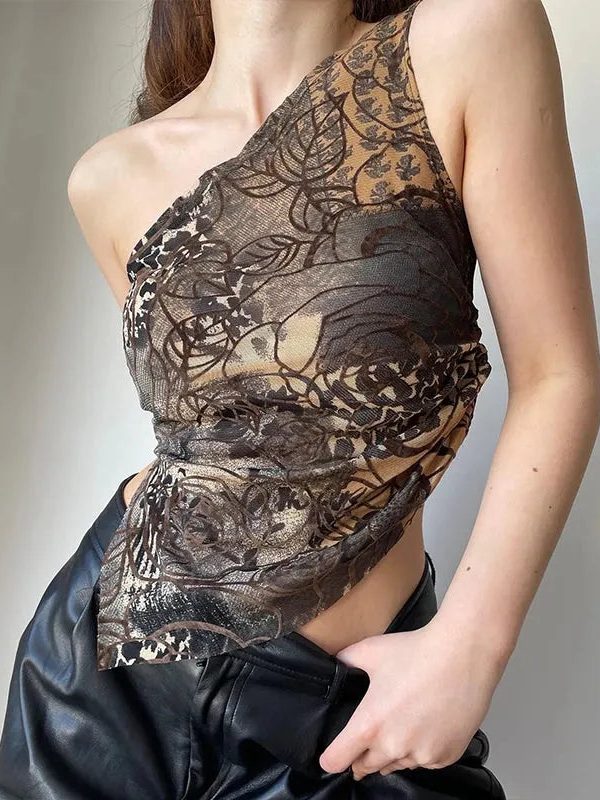 Floral One Shoulder Top