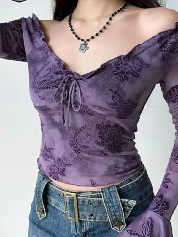 Floral Purple Top