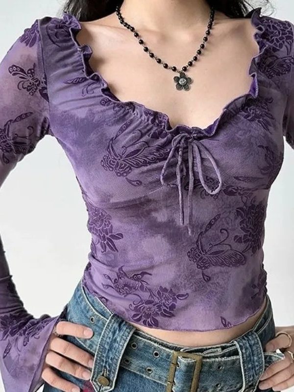 Floral Purple Top