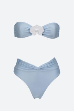 Floral Strapless Bikini Set