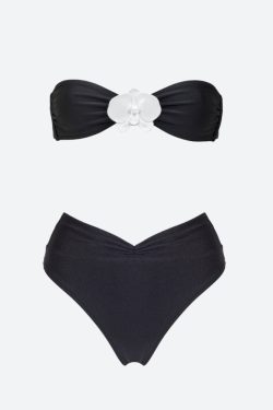 Floral Strapless Bikini Set