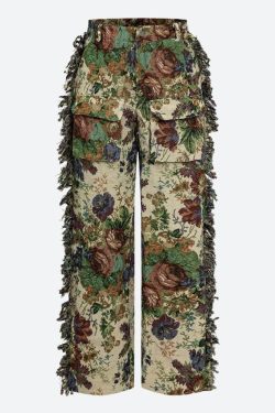 Floral Tapestry Bustier & Pants Two Piece Set