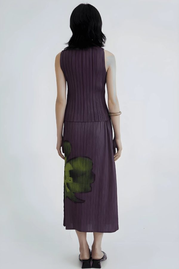 Floral Top & Midi Skirt Two Piece Set