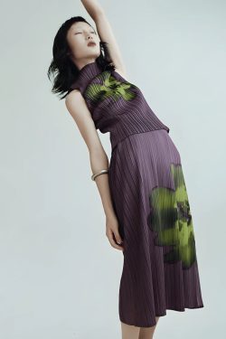 Floral Top & Midi Skirt Two Piece Set