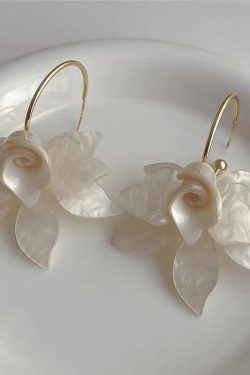 Flower Hoop Earrings