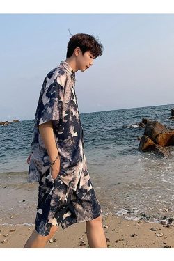 Flower Shirt & Shorts Two Piece Set