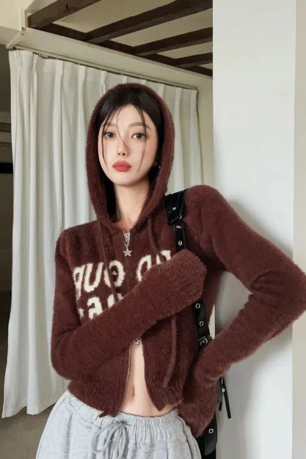 Fluffy Double Zip-Up Hoodie