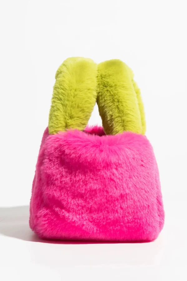 Fluffy Faux Fur Basket Handbag