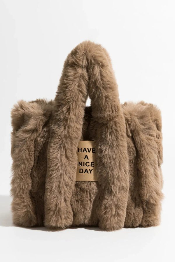 Fluffy Faux Fur Tote Bag