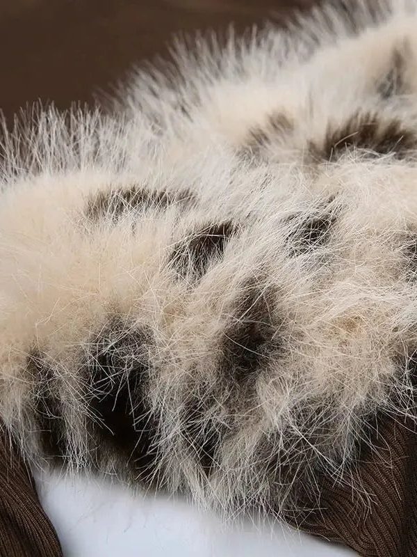 Fluffy Leopard Top
