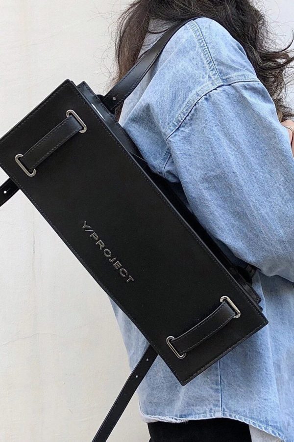 French Black Solid Durable Calf Leather Versatile Satchel Handbag