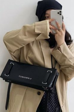 French Black Solid Durable Calf Leather Versatile Satchel Handbag