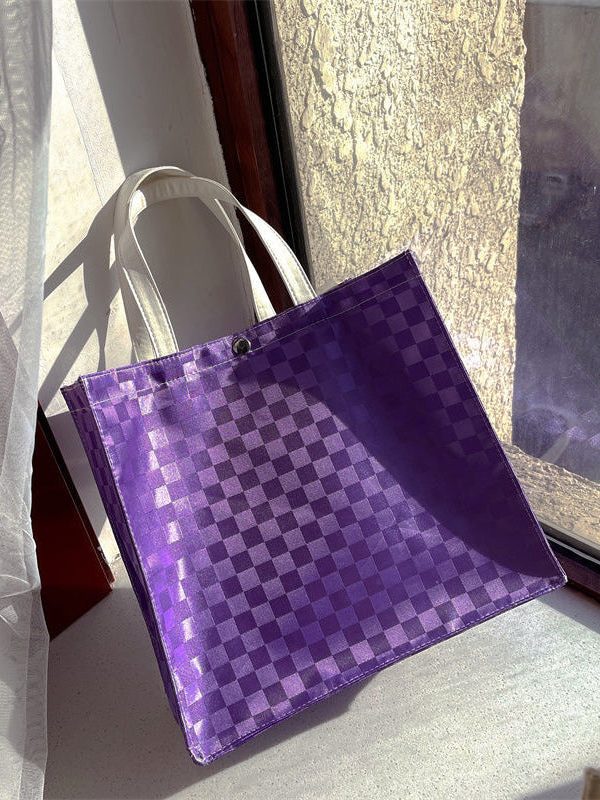 French Silver Gray Versatile Large Capacity Handbag