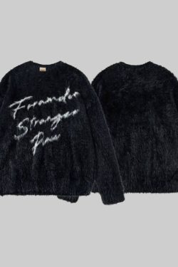 French Street Paris Fuzzy Sweater