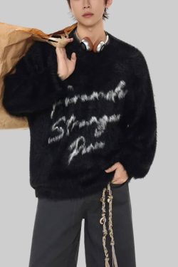 French Street Paris Fuzzy Sweater