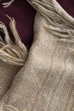 Fringe Patchwork Knitted Sweater