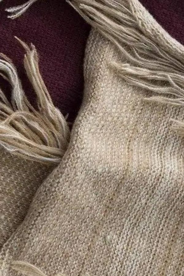 Fringe Patchwork Knitted Sweater