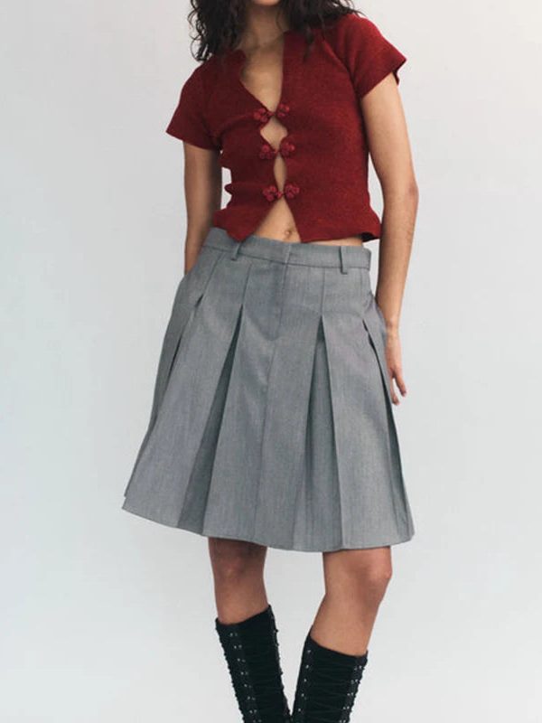 Frog Button Crop Cardigan