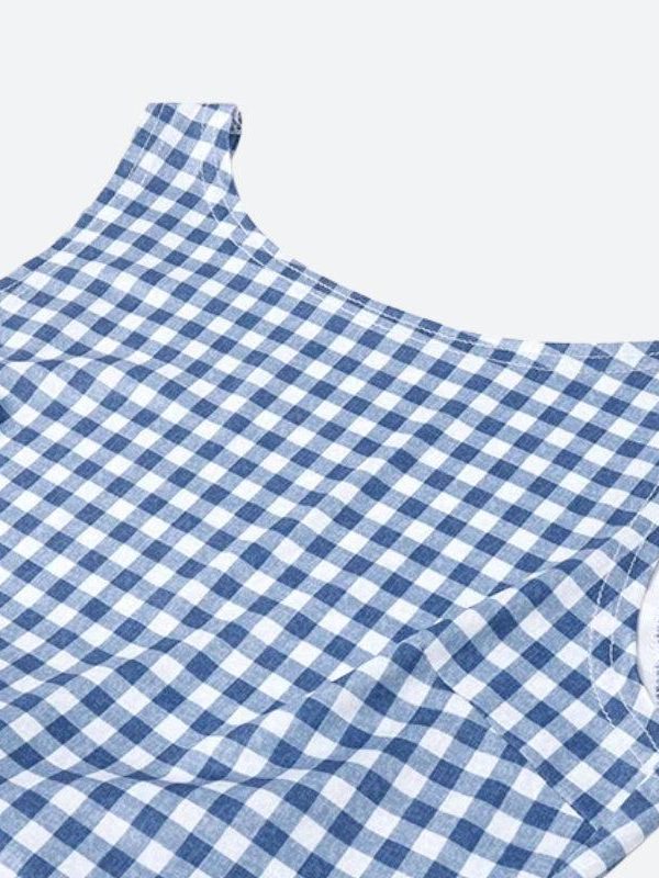 Gingham Bow Backless Top