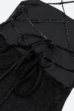 Glitter Backless Mini Dress